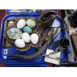 Busch Stellex Six Times Binoculars, horn handle, eastern dagger, mineral eggs, mother of pearl