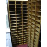 Two XX Century Haberdashery Floor Standing Cabinets, with many pigeon holes.