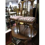 An Early to Mid XX Century Mahogany Extending Dining Table, with 'D' end and spare leaf, on cabriole