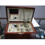 A Mixed Lot of Assorted Costume Jewellery, including beads, earring, rings, etc, contained in a