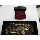 Assorted Gent's Cufflinks, money clip, tie slides, etc.