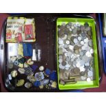 Rechabites Enamelled Badges and Medals, coinage, necklace, coin case, etc:- One Tray