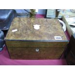 A XIX Century Walnut Box, with mother of pearl escutcheon.