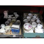 Colclough China Tea Services, Duchess china, etc, together with a box of commemorative ware mugs,