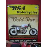 BSA Gold Star Wall Sign.