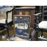 An Early XX Century Mahogany Pot Cupboard, with low back, panel door on plinth base, XIX century