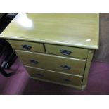 A Small Chest of Drawers, with two drawers and a hinged drawer for shoes.