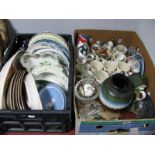 A Quantity of Plates, including Wedgwood, Old Foley, Denby Dales, West Germany vase, '248-19', mugs,