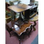 A Mahogany Occasional/Window Table, shaped square top, moulded edge on shaped cabriole legs with