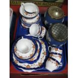 Bell China Tea Service, Wedgwood Saspor Biscuit Barrel Posy Vase:- One Tray