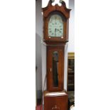 A XVIII Century Style Mahogany White Dial Eight Day Grandfather Clock, D.Fish Sons Sheffield, with a