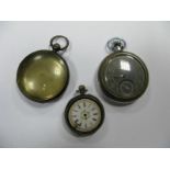 Ingersoll; A Black Dial Openface Pocketwatch, the signed dial with Arabic numerals and seconds
