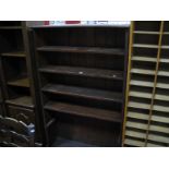 A XIX Century Stained Pine Bookcase.