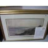 After William Daniell, View of Falmouth, pair limited edition colour prints of 950, both graphite