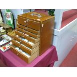 A Circa 1960's/70's Mahogany Dentists Cabinet, fitted with seven graduating drawers, with