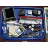 Ladies and Gent's Wristwatches, travel clocks, etc:- One Tray