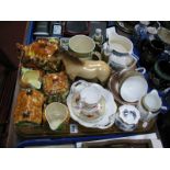 Beswick 'Highland' Horse, (ear chips), Doulton, Albert and other ceramics:- One Tray