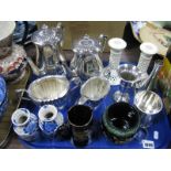 Japanese Ovoid Vases, candlesticks, jug, jar, Bellini tea and coffee pots, earlier sugar and