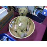 A 'Yes No' Style Gold Plush Teddy Bear, circa mid XX Century with mechanical moveable head