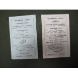 Rotherham United Single Sheet Programmes, 1944-5 v. Barnsley dated 2nd April, 45-6 v. Carlisle. (2)