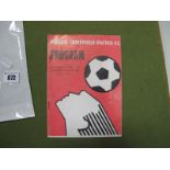 Pogon Szczecin v. Sheffield United Programme, dated 20/7/1974.