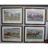 Paul Hart 'Buckingham's Racecourses of Britain' Coloured Prints, Sandown Park, Cheltenham, Ascot,