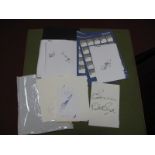 Autographs - All unverified, Botham Willis, Engineer, Atherton, Benaud, Holding, C.Lloyd, Akram,