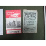 Sheffield United Reserves Programme, 1909-10 v. Gainsborough Reserves (ex binder, pages loose), 53-4
