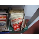 Sheffield United Home Programmes 1967 - 77, large quantity:- One Box.