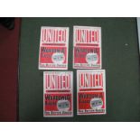 Sheffield United Programmes 1946-7 V. Blackpool, Liverpool, Derby, Norrköping, with match details (