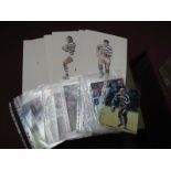 Halifax Rugby League. Seven Russ Annison player portrait prints, circa 1989, ten press photos of