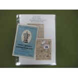 1946 F.A Cup Semi Final At Hillsborough, Derby County V. Birmingham City, programme together with