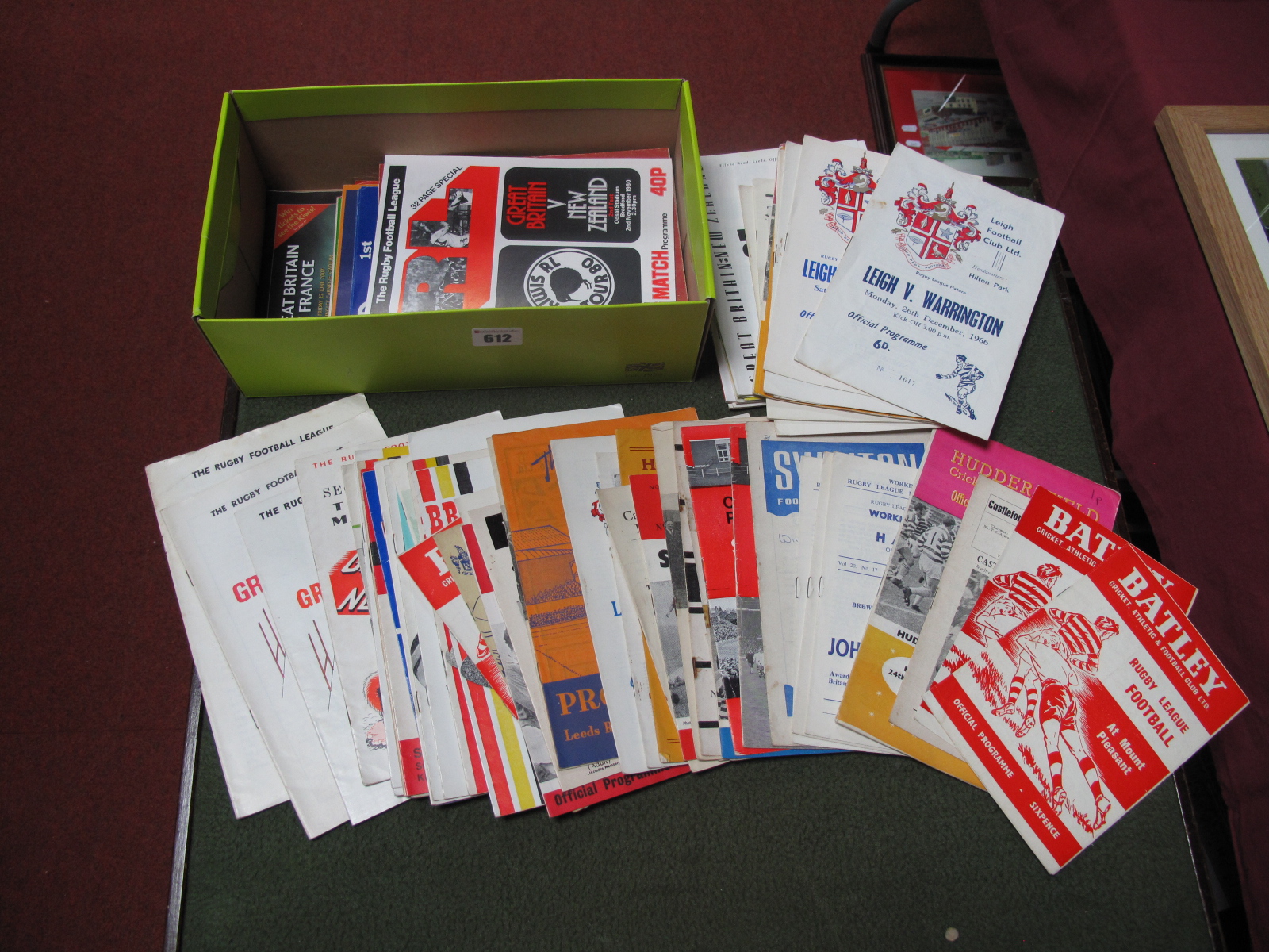 Great Britain Rugby League Programmes 1961-2007, approximately thirty-two and over fifty club issues