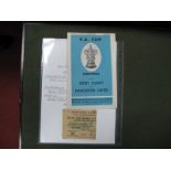 1948 F.A Cup Semi Final At Hillsborough, Derby County V. Manchester United, programme and ticket
