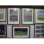 Sheffield Wednesday. Three Sportmemorabilia signed limited edition prints of 1000, Chris Waddle,