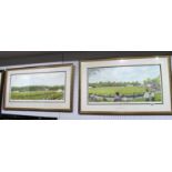 Cricket C.R. Cooper Signed Limited Edition Colour Prints, of Abbeydale Park, Sheffield and Queens