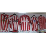 Sheffield United Home Shirts - 'H.F.S, 'Visit Malta', 'Laver', Capital One' and circa 1988 Umbro
