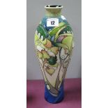A Moorcroft Pottery Vase, painted in the Tree Doves pattern by Emma Bossons, limited edition no.