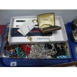 Ladies Wristwatches; together with assorted bead necklaces, etc.