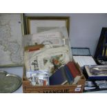 A Quantity of Postcards, mainly shipping related, Wrought-Iron Tables 1832, maps, voting papers,