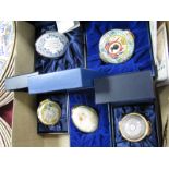 Halcyon Days Enamelled Trinket Boxes, Golden Jubilee, Floral, Queen Mother, Charlotte, George,