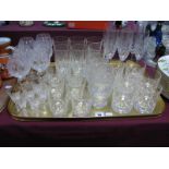 Drinking Glasses, to include whiskey, liqueur, champagne:- One Tray