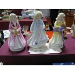 Royal Doulton Figurines - Faith HN3082, Hope HN3061 and Charity HN3087, each produced to support the