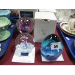 Caithness Paperweights: Millennium Vision, limited edition No. 177; Millennium Fiesta No. 254/650