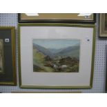 A*** R*** G*** (British School, Late XIX Century) Mountain Landscape, watercolour, signed with