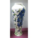 A Moorcroft Pottery Vase, painted in the Delphinium pattern by Kerry Goodwin, shape 121/14,