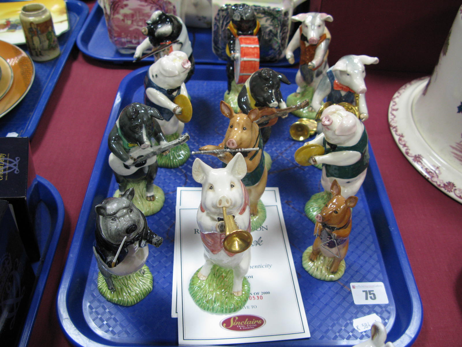 A Set of Twelve Beswick Pig Promenade Figures - John PP1; Matthew PP2; David PP3; Andrew PP4; Daniel