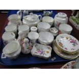 Royal Crown Derby 'Derby Posies' Tea Ware, ginger jar, pin trays, twenty five pieces, etc:- One