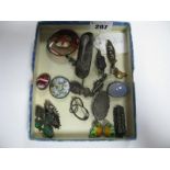 XIX Century and Later Brooches, including Charles Horner. "Edith", "Martha", hardstone inset,