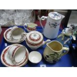 A Royal Doulton Figurine Adrienne, Ridgways tea set, Shorter jug, etc:- One Tray